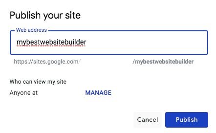 Google Sites отзывы: публикация домена GS.